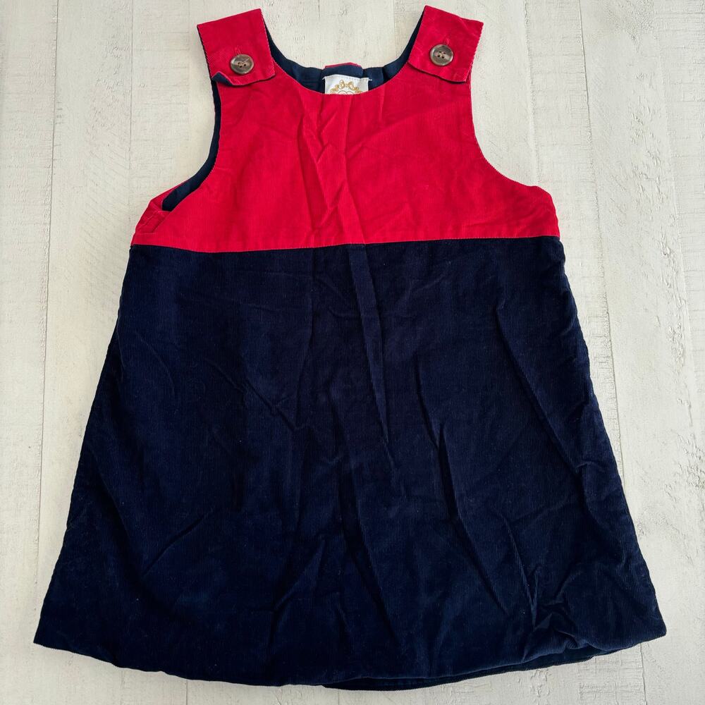 The Beaufort Bonnet Company NAVY CORDUROY DRESS Size 5 Preppy Classic